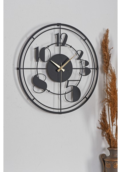 Muyika Netro Siyah 41Cm Metal Duvar Saati 41X41Cm Mds-41