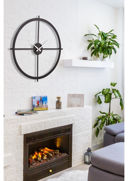 Nuvola Metal Siyah Duvar Saati 50X50Cm Mds-50 indirimleri