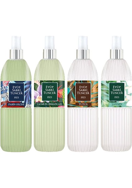 Kolonya Seti, Paris Gecesi, Yasemin, Yağmur Ormanları, Tütün Kolonyası 150 ml
