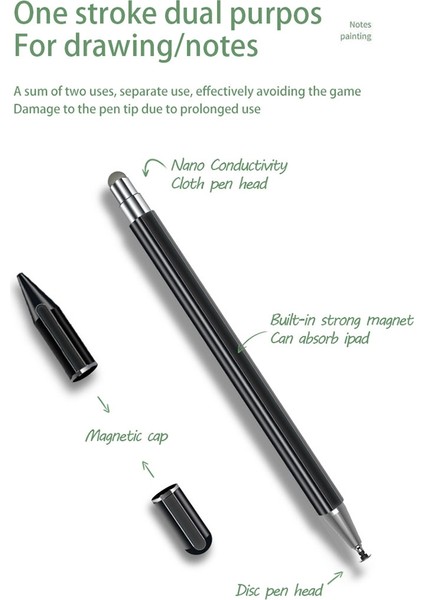 JB06 Manyetik Nano Kalem Ucu + Disk Kalem Ucu Stylus Kalem Beyaz (Yurt Dışından) fırsatları