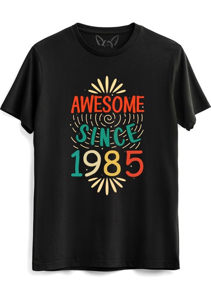Vintage 1985 Awesome Siyah Tshirt