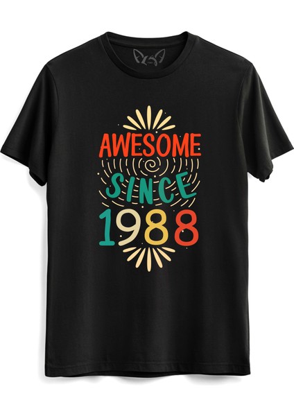 Vintage 1988 Awesome Siyah Tshirt