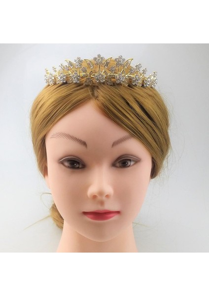 1 Adet Gelin Taç Bandı Rhinestones Erik Taç Gelin Takı Altın Altın (Yurt Dışından) fiyatları