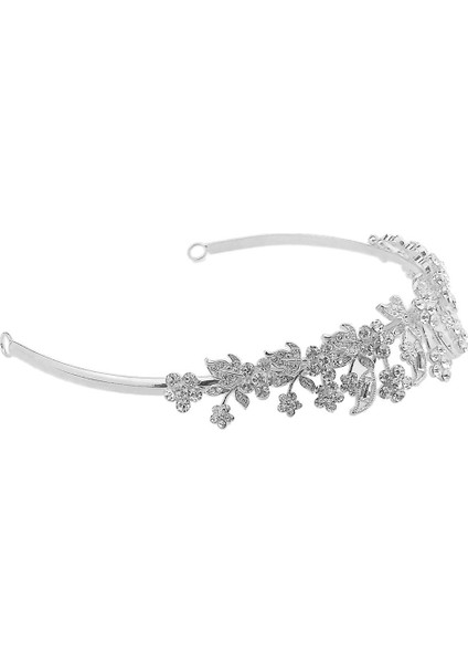 1 Parça Gelin Taç Bandı Rhinestones Erik Taç Gelin Takı Gümüş Gümüş (Yurt Dışından) fırsatları