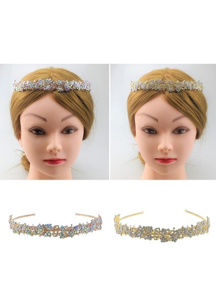Çiçek Düğün Gelin Parti Saç Bandı Kafa Taç Tiara Parti Giydirme Gül Altın (Yurt Dışından) indirimleri