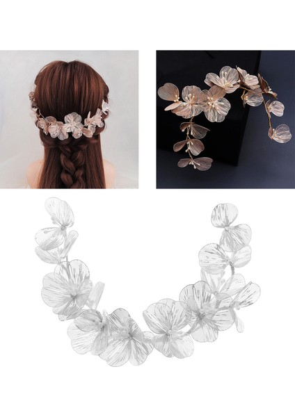 Saç Band Gelin Headdress Şapkalar Bantlar Saç Süsleme - Gümüş (Yurt Dışından) modelleri