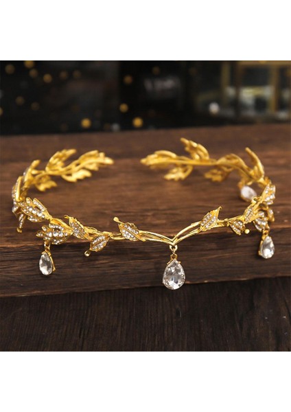 Alın Zinciri Tiara Kafa Düğün Saç Takı Aksesuarları Için Parti Altın Için (Yurt Dışından) fiyatları