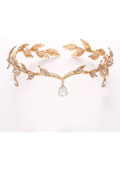 Alın Zinciri Tiara Kafa Düğün Saç Takı Aksesuarları Için Parti Altın Için (Yurt Dışından) fırsatları