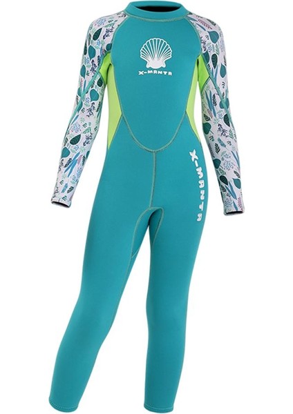 Kızlar Wetsuit Sörf Tek Parça Mayo Uv Koruma Uzun Kollu Takım Green S (Yurt Dışından)