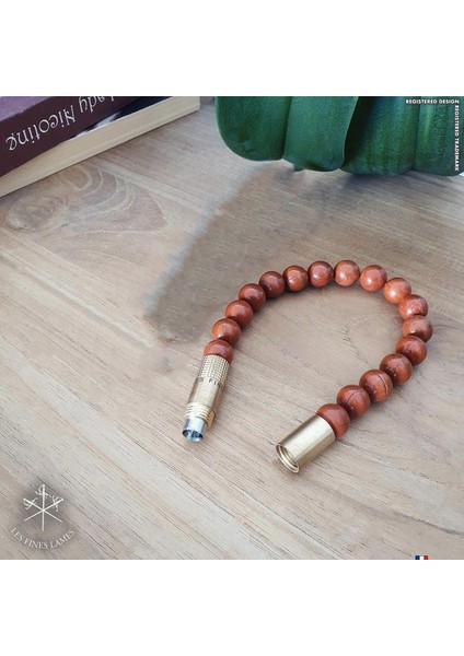 Punch Bileklik Brass Kırmızı Jasper - M