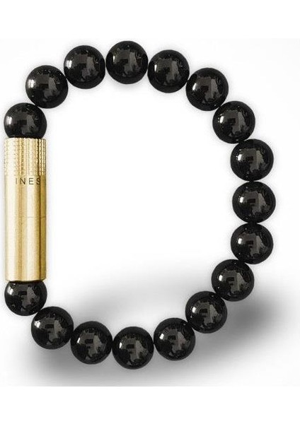 Punch Bileklik Brass Oniks - M