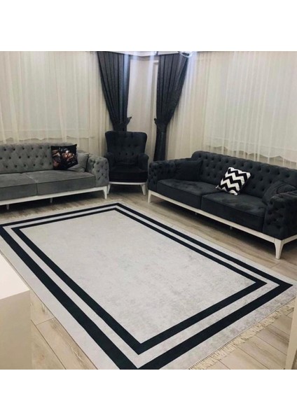 Dijital Baskı Yıkanabilir Kaymaz Taban Halı Ince Yazlık Dekoratif Salon ve Oturma Odası Halısı