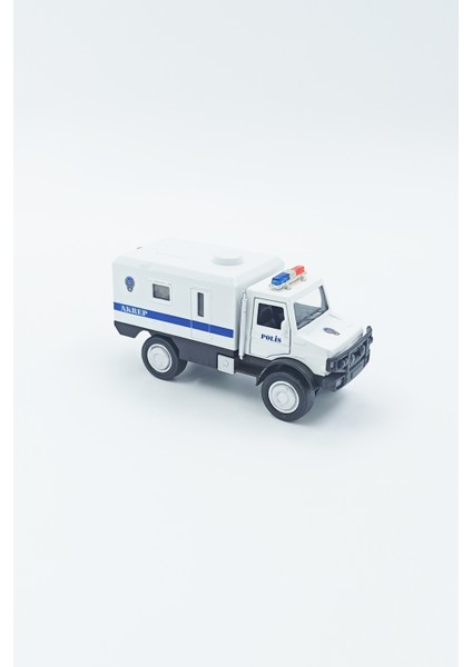 Metal Oyuncak Akrep Polis Aracı Sesli, Çek Bırak Özellikli 13CM. Akrep Polis Aracı