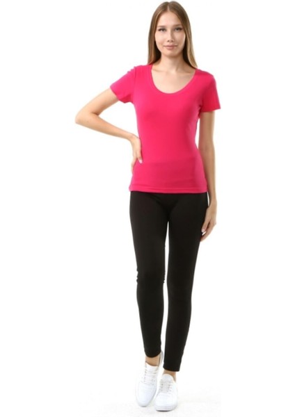 Kadın Basic T-Shirt Elvo Fuşya indirimleri