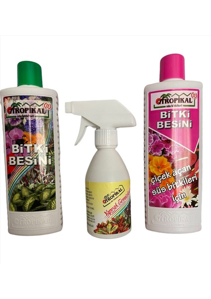 Tropıkal Bitki Besinleri 500ML.+YAPRAK Temizleyici 225ML