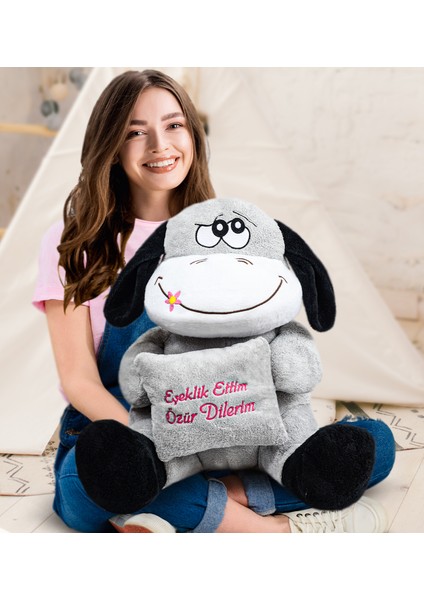 Özgüner 97 cm Eşeklik Ettim Özür Dilerim Pelüş Eşeği