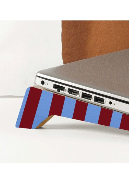 Gift Taşınabilir Ahşap Bordo Mavi Notebook Laptop Standı modelleri
