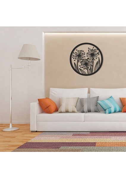 Çiçekler Ahşap Dekor 50X50