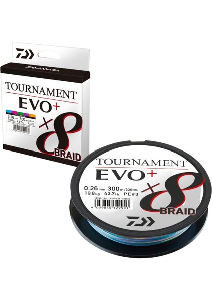 New Tournament X8 Evo+ 300M Multicolor Ip Misina