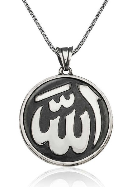 Gümüş Allah Yazılı Kolye