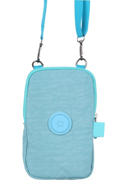 Klinkır Kumaş Telefonluklu Çanta Turkuaz modelleri