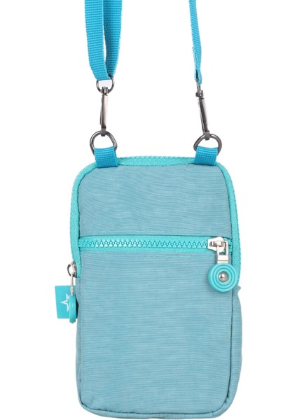Klinkır Kumaş Telefonluklu Çanta Turkuaz fırsatları