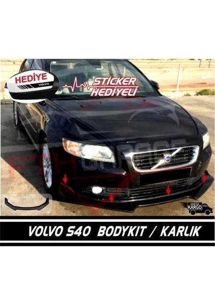 Volvo S40 Ön Tampon Eki Bodykit Karlık Lip