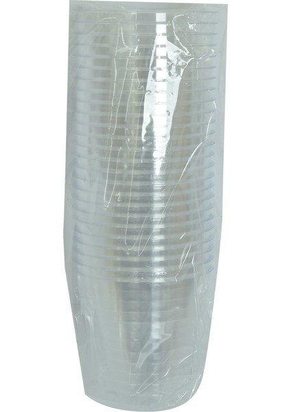 Lüks Kristal Bardak Sert Plastik Çay Kahve Su Otomat Bardağı 180 ml 25'li