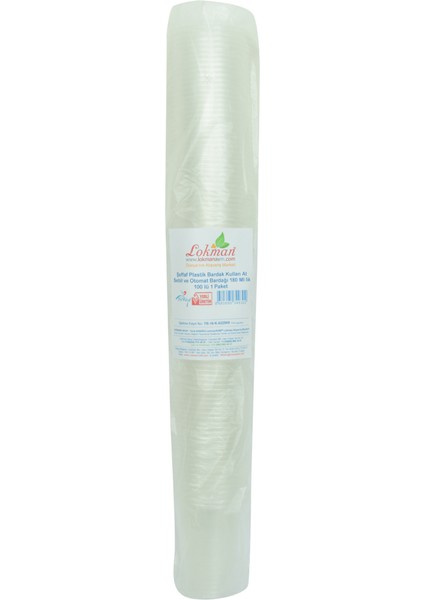 Şeffaf Plastik Bardak Kullan At Sebil ve Otomat Bardağı 180 ml 100'lü