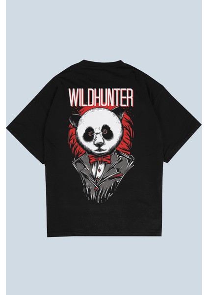 Wild Hunter Siyah Oversize T-Shirt