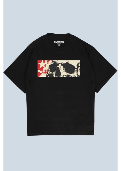 Skull Head Siyah Oversize T-Shirt fiyatları