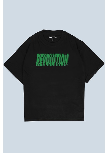 Revolution Siyah Oversize T-Shirt modelleri