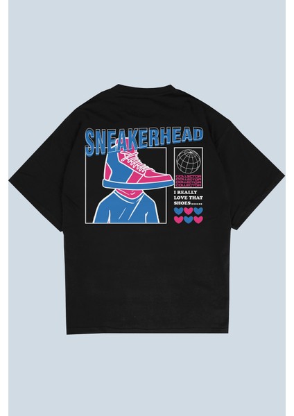 Sneakerhead Siyah Oversize  T-Shirt