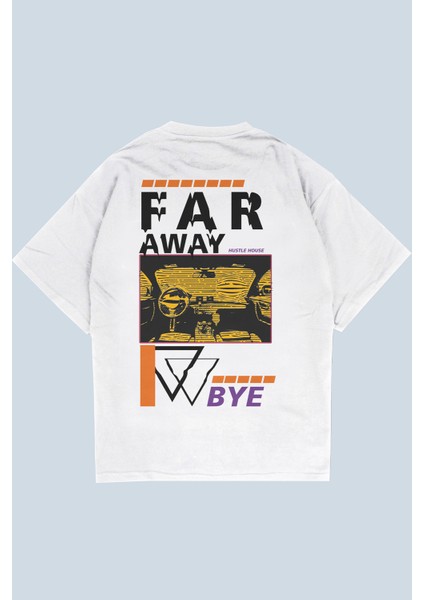 Far Away Beyaz Oversize T-Shirt