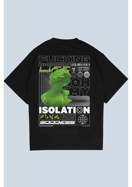 Isolation Siyah Oversize T-Shirt