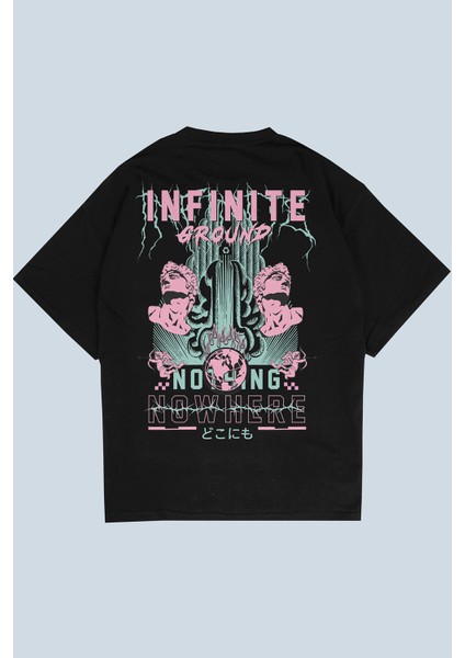 Infinite Siyah Oversize T-Shirt