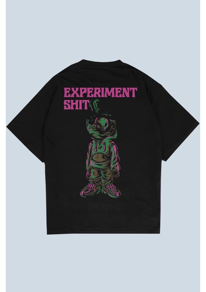 Experiment Siyah Oversize T-Shirt