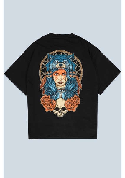 Hunter Woman Siyah Oversize T-Shirt