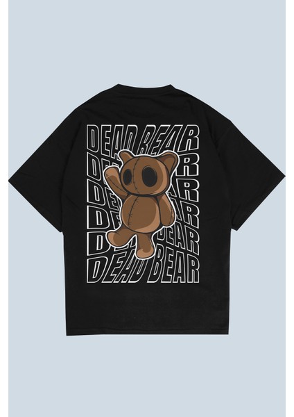 Dead Bear Siyah Oversize  T-Shirt