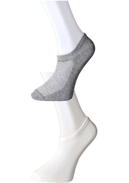 Gri ve Beyaz Erkek Görünmez Çorap 3 Çift fiyatları