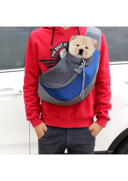 Taşınabilir Köpek Kedi Pet Sling Taşıyıcı Çanta Örgü Seyahat Çantası, Açılmamış Boyutu: 45 x 13 x 28 cm - Mavi (Yurt Dışından) fiyatları