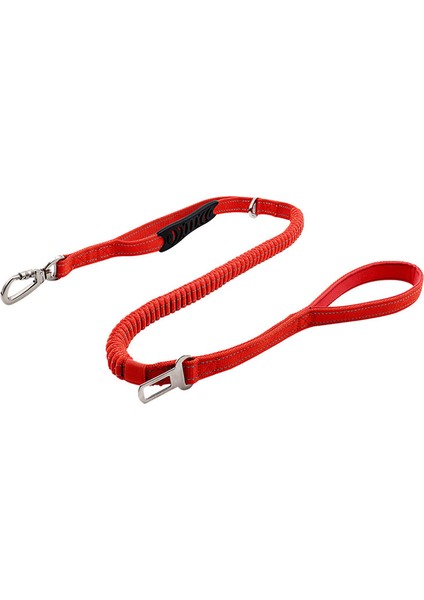 Köpek Tasma Güçlü Dayanıklı Tasma Çift Döngü Kolları ile Halat Çekme - Kırmızı (Yurt Dışından)