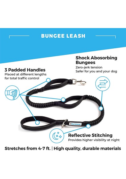 Köpek Tasma Güçlü Dayanıklı Tasma Çift Döngü Kolları ile Halat Çekme - Siyah (Yurt Dışından) indirimleri