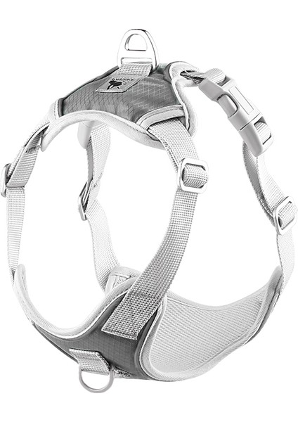 Yumuşak Yastıklı Köpek Yelek Koşum Yansıtıcı Güvenlik Kayışı, Boyut: L - Gri (Yurt Dışından)