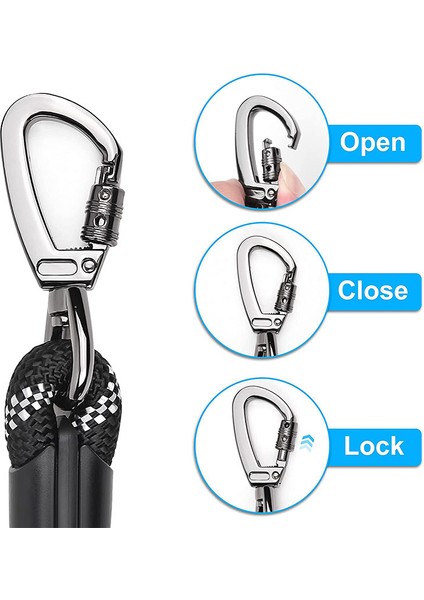 006 # Köpek Tasma Uzun Kurşun Eğitim Izleme Hattı Rahat Kolu Ağır Köpek Yavrusu Halatı - Siyah (Yurt Dışından)