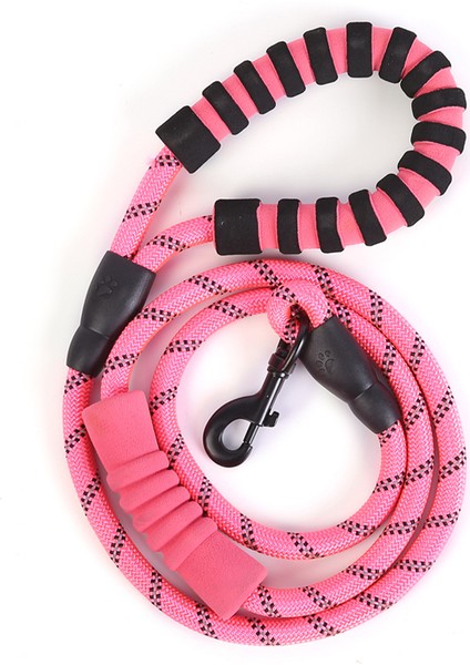 Yansıtıcı Naylon Köpek Pet Yastıklı Kolu ile Yuvarlak Çekiş Koşum - Gül (Yurt Dışından)