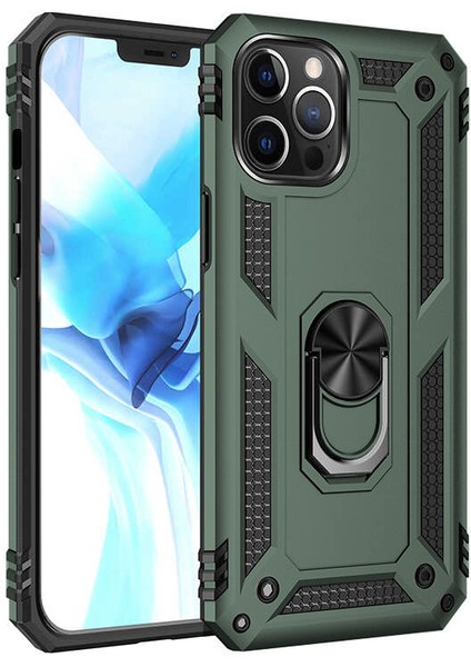 Apple iPhone 12 Pro Max Kılıf Panzer Ring Tam Koruma Arka Kapak
