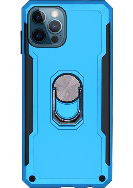 Apple iPhone 12 Pro Max Kılıf Panzer Ring Tam Koruma Arka Kapak