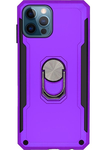 Apple iPhone 12 Pro Max Kılıf Panzer Ring Tam Koruma Arka Kapak