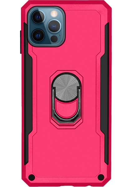 Apple iPhone 12 Pro Max Kılıf Panzer Ring Tam Koruma Arka Kapak